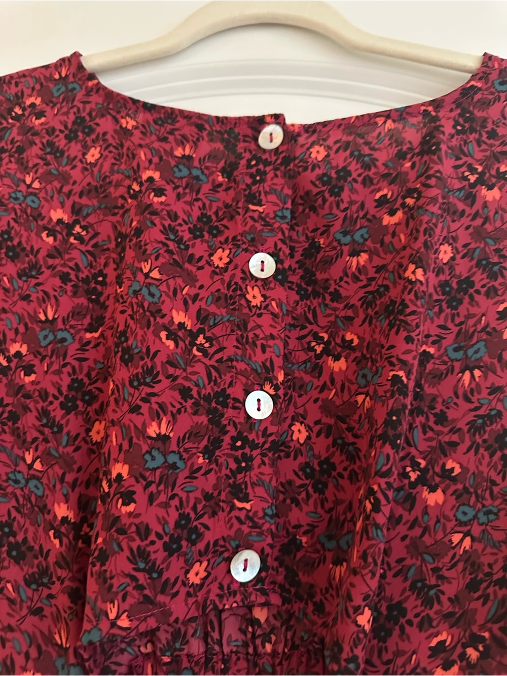 Bobeau Women’s Large Floral Midi Dress NWOT | Button Back | Boho Cottagecore - Picture 6 of 6